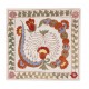 Nice Suzani Throw Pillow Cover from Uzbekistan. Hand Embroidered Cotton and Silk Cushion Cover. 17" x 18" (43 x 45 cm)