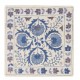 Beautiful Silk Hand Embroidered Suzani Cushion Cover from Uzbekistan, 21st Century Handmade Pillow Cover. 18" x 18" (44 x 44 cm)
