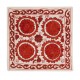 Hand Embroidery Suzani Cushion Cover, Decorative Central Asian / Uzbek Throw Pillow Cover. 18" x 18" (44 x 44 cm)