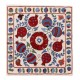 Handmade Authentic Uzbek Silk Embroidered Suzani Throw Pillow Cover. 18" x 18" (44 x 44 cm)