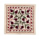 Decorative Silk Hand Embroidered Suzani Cushion Cover from Uzbekistan. 19" x 19" (46 x 46 cm)