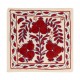 Hand Embroidery Suzani Cushion Cover, Decorative Central Asian / Uzbek Throw Pillow Cover. 19" x 19" (46 x 46 cm)