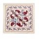 Uzbek Suzani Silk, Cotton and Linen Cushion Cover, Hand Embroidered Uzbek Suzani Throw Pillow Cover. 19" x 19" (46 x 46 cm)