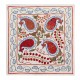 Hand Embroidered Silk, Cotton and Linen Cushion Cover From Uzbekistan. Decorative Suzani Textile. 19" x 19" (46 x 46 cm)