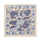Handmade Brand New Uzbek Silk Embroidered Suzani Throw Pillow Cover, Cushion Cover, Lace Pillow. 19" x 19" (46 x 46 cm)