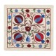 Hand Embroidered Silk, Cotton and Linen Cushion Cover From Uzbekistan. Decorative Suzani Textile. 19" x 19" (46 x 46 cm)