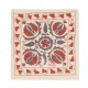 Elegant New Silk Hand Embroidered Suzani Cushion Cover from Uzbekistan. 19" x 19" (46 x 46 cm)