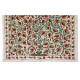 New Silk Embroidery Suzani Textille. Traditional Handmade Uzbek Bed Cover. 5.2 x 6.6 Ft (158 x 200 cm)