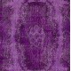 Purple Overdyed Accent Rug, Mid-Century Handmade Central Anatolian Carpet. 4 x 6.8 Ft (121 x 205 cm)