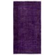 Purple Overdyed Rug, Mid-Century Handmade Central Anatolian Carpet. 5 x 9 Ft (155 x 277 cm)