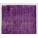 Purple Overdyed Rug, Mid-Century Handmade Central Anatolian Carpet. 5.5 x 8.9 Ft (167 x 270 cm)