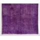 Purple Overdyed Rug, Mid-Century Handmade Central Anatolian Carpet. 5.5 x 8.9 Ft (167 x 270 cm)