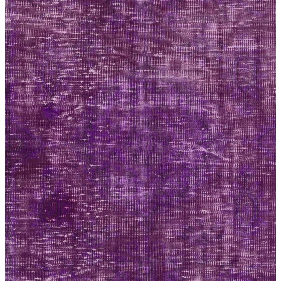 Purple Overdyed Rug, Mid-Century Handmade Central Anatolian Carpet. 5.5 x 8.9 Ft (167 x 270 cm)