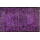 Purple Overdyed Rug, Mid-Century Handmade Central Anatolian Carpet. 5.6 x 8.8 Ft (170 x 268 cm)