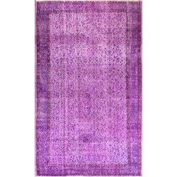 Purple Overdyed Rug, Mid-Century Handmade Central Anatolian Carpet. 5.6 x 9 Ft (170 x 275 cm)