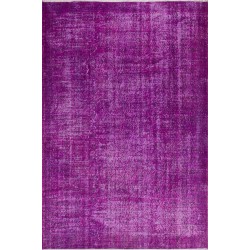 Purple Overdyed Rug, Mid-Century Handmade Central Anatolian Carpet. 5.7 x 9.3 Ft (172 x 282 cm)