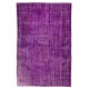 Purple Overdyed Rug, Mid-Century Handmade Central Anatolian Carpet. 5.9 x 9 Ft (178 x 274 cm)