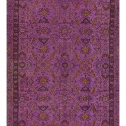 Purple Overdyed Rug, Mid-Century Handmade Central Anatolian Carpet. 5.9 x 9.2 Ft (178 x 280 cm)
