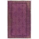Purple Overdyed Rug, Mid-Century Handmade Central Anatolian Carpet. 5.9 x 9.2 Ft (178 x 280 cm)