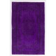 Purple Overdyed Rug, Mid-Century Handmade Central Anatolian Carpet. 5.9 x 9.4 Ft (178 x 284 cm)