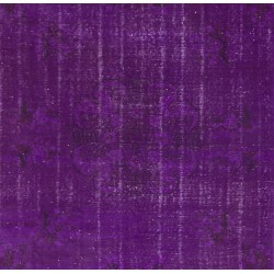 Purple Overdyed Rug, Mid-Century Handmade Central Anatolian Carpet. 6.2 x 9.4 Ft (188 x 285 cm)