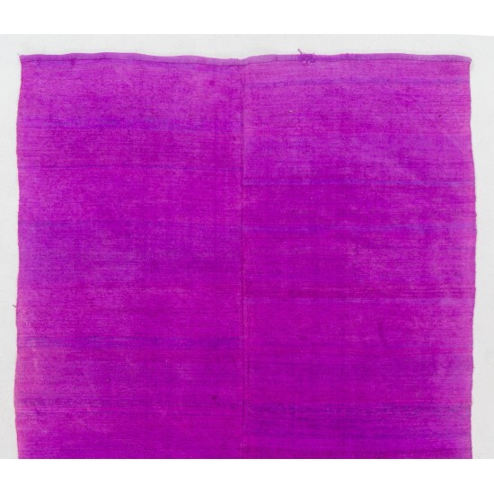 Purple Overdyed Rug, Mid-Century Handmade Central Anatolian Carpet. 6.2 x 10.7 Ft (188 x 325 cm)