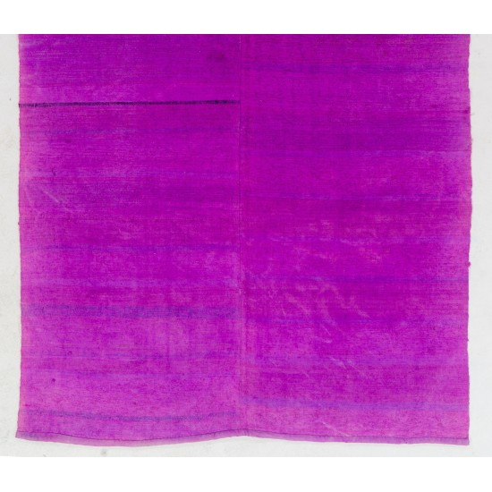 Purple Overdyed Rug, Mid-Century Handmade Central Anatolian Carpet. 6.2 x 10.7 Ft (188 x 325 cm)