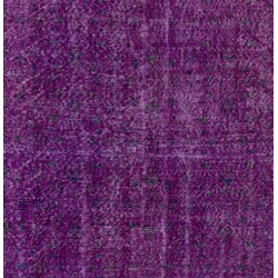 Distressed Purple Overdyed Area Rug, Mid-Century Handmade Central Anatolian Carpet. 6.6 x 9.5 Ft (200 x 288 cm)