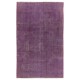 Lilac Overdyed Area Rug, Mid-Century Handmade Central Anatolian Carpet. 6.9 x 10.4 Ft (208 x 314 cm)