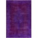 One of a kind Purple Overdyed Area Rug, Large Vintage Handmade Carpet from Turkey. 6.9 x 10.2 Ft (210 x 310 cm)
