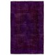 One of a kind Purple Overdyed Area Rug, Large Vintage Handmade Carpet from Turkey. 7.6 x 11.2 Ft (230 x 340 cm)