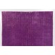 One of a kind Purple Overdyed Area Rug, Distressed Vintage Handmade Carpet from Turkey. 8.3 x 11.4 Ft (250 x 345 cm)