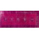 Pink Overdyed Runner Rug, Vintage Handmade Corridor Carpet from Turkey. 4.7 x 11 Ft (142 x 337 cm)