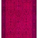 Fuchsia Pink Overdyed Turkish Runner Rug, Floral Pattern Vintage Handmade Corridor Carpet. 5 x 13 Ft (150 x 396 cm)