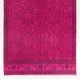 Fuchsia Pink Overdyed Rug, Vintage Handmade Carpet from Turkey. 5.3 x 10.8 Ft (160 x 329 cm)