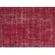 Distressed Red Overdyed Rug, 1960s Hand-Knotted Central Anatolian Carpet. 5.6 x 9 Ft (168 x 275 cm)