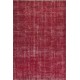Distressed Red Overdyed Rug, 1960s Hand-Knotted Central Anatolian Carpet. 5.6 x 9 Ft (168 x 275 cm)