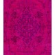 Pink Overdyed Rug, Vintage Handmade Carpet from Turkey. 5.7 x 9.3 Ft (171 x 283 cm)