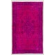 Pink Overdyed Rug, Vintage Handmade Carpet from Turkey. 5.7 x 9.3 Ft (171 x 283 cm)