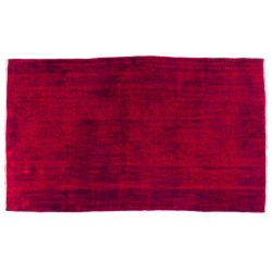 Red Overdyed Rug, 1960s Hand-Knotted Central Anatolian Carpet. 5.7 x 9.4 Ft (172 x 285 cm)