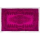 Pink Overdyed Rug, Vintage Handmade Carpet from Turkey. 6 x 9.8 Ft (180 x 297 cm)