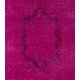 Pink Overdyed Rug, Vintage Handmade Carpet from Turkey. 6 x 10.4 Ft (182 x 315 cm)