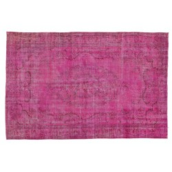 Pink Overdyed Rug, Vintage Handmade Carpet from Turkey. 6 x 9 Ft (183 x 275 cm)