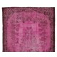 Pink Overdyed Rug, Vintage Handmade Carpet from Turkey. 6 x 10.2 Ft (183 x 308 cm)