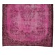 Pink Overdyed Rug, Vintage Handmade Carpet from Turkey. 6 x 10.2 Ft (183 x 308 cm)