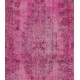 Pink Overdyed Rug, Vintage Handmade Carpet from Turkey. 6 x 10.2 Ft (183 x 308 cm)
