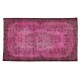 Pink Overdyed Rug, Vintage Handmade Carpet from Turkey. 6 x 10.2 Ft (183 x 308 cm)