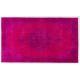 Fuchsia Pink Overdyed Rug, Vintage Handmade Carpet from Turkey. 6 x 10.3 Ft (184 x 313 cm)