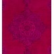 Pink Overdyed Carpet, Hand-Knotted Vintage Area Rug from Turkey. 6.4 x 10 Ft (194 x 304 cm)