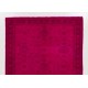 Pink Overdyed Rug, Vintage Handmade Carpet from Turkey. 6.5 x 9.8 Ft (196 x 296 cm)